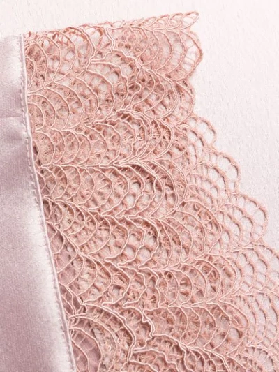 Shop Talbot Runhof Lace-detail Blouse In Pink