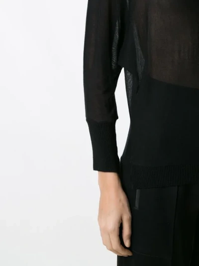 Shop Gloria Coelho Knitted Blouse In Black