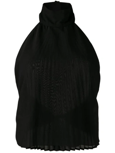 Pre-owned Maison Margiela 2000's Pleated Top In Black