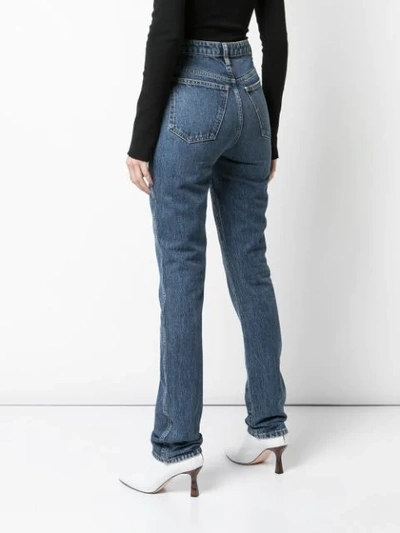 Shop Khaite Daria High-rise Straight Jeans In Blue