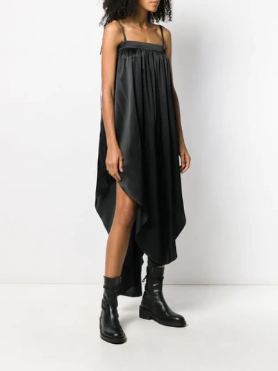 Shop Ann Demeulemeester Asymmetric Slip Dress In Black