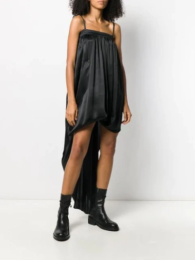 Shop Ann Demeulemeester Asymmetric Slip Dress In Black