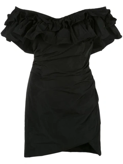 Shop Alexis Benicia Off-the-shoulder Dress In Black