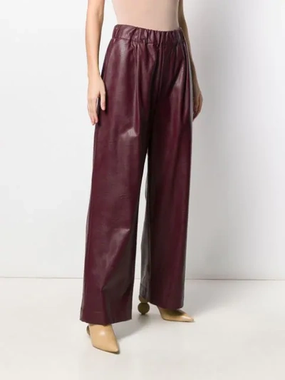 Shop Jejia Elasticated Wide Leg Trousers In Red