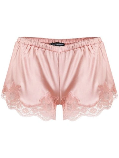 Shop Dolce & Gabbana Lace Detail Cami-knickers In F0245 Rosa