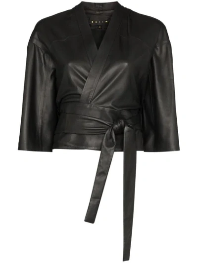 Shop Skiim Natalya Kimono Jacket In Black