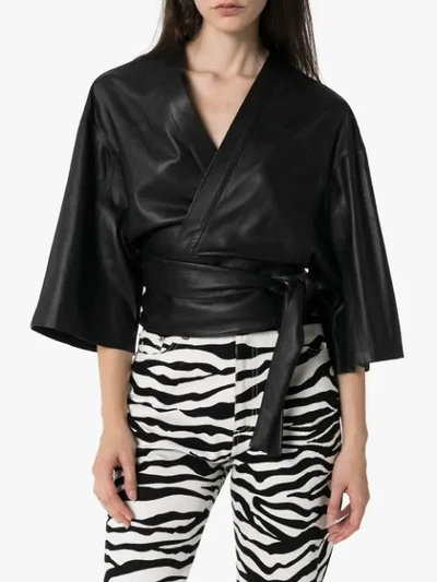 Shop Skiim Natalya Kimono Jacket In Black