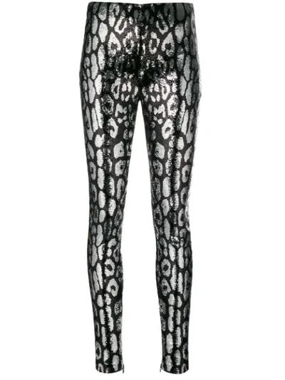 Shop Tom Ford Leggings Mit Leoparden-print In Xlbsi Black Silver