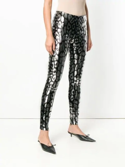 Shop Tom Ford Leggings Mit Leoparden-print In Xlbsi Black Silver