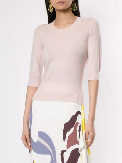 Pre-owned Chanel Knitted Cashmere Top In Pink