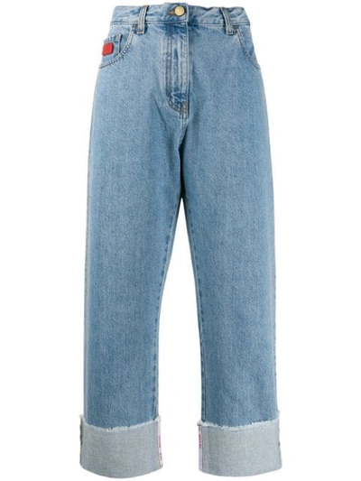 Shop Gcds Boyfriend Jeans In Blue