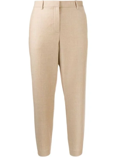 Shop Theory Tailored Cropped Trousers In Neutrals