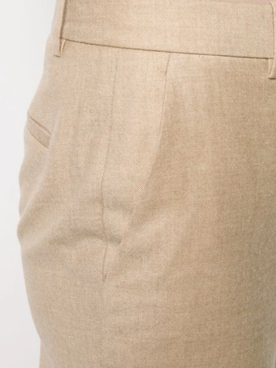 Shop Theory Tailored Cropped Trousers In Neutrals