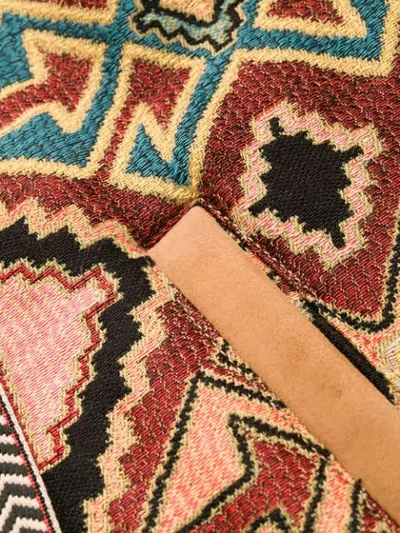 Shop Etro Tribal Pattern Detail Coat In Neutrals
