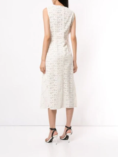 Shop Goen J Velvet Lace Dress In White