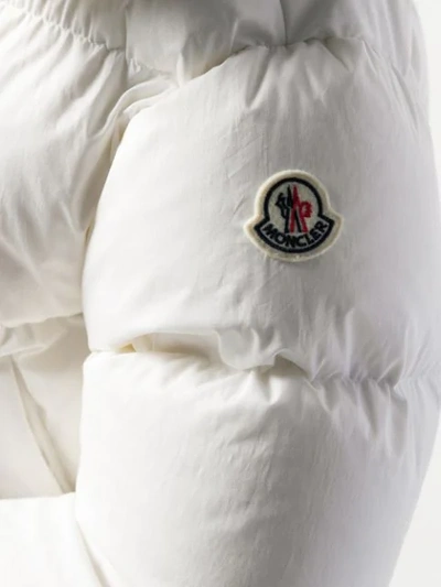 Shop Moncler Drawstring Hem Puffer Jacket In White
