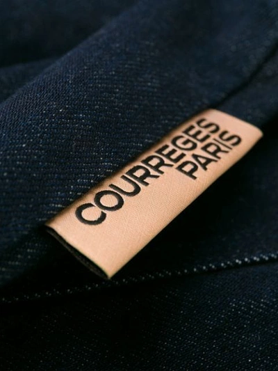 Shop Courrèges Straight Leg Baggy Jeans In Blue