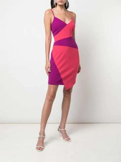 Shop Nicole Miller Panelled Mini Dress In Multicolor