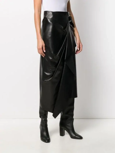 Shop Isabel Marant Fiova Asymmetric Wrap Skirt In Black