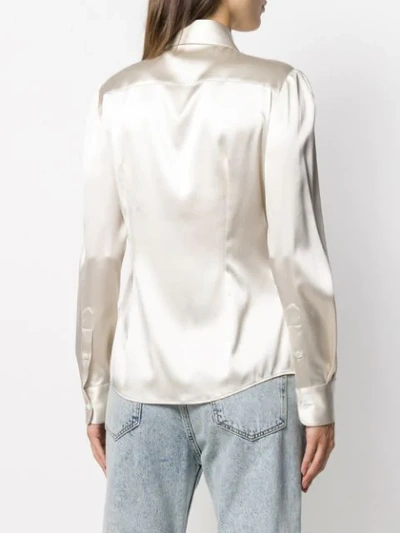 Shop Dolce & Gabbana Pointed Collar Shirt In Neutrals