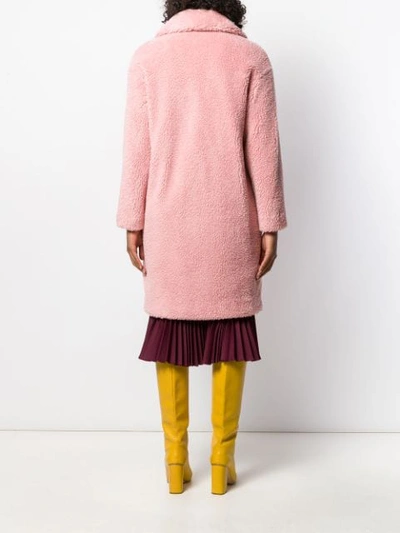 Shop Stand Studio Concealed Fastened Coat In Pink