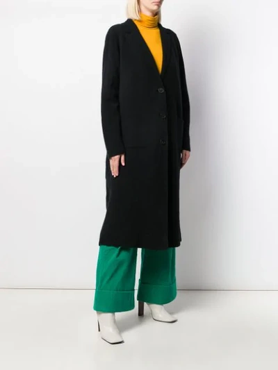 Shop Roberto Collina Long Single-breasted Coat In Black