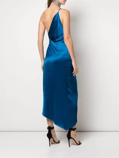 Shop Michelle Mason Twist-knot Dress In Blue