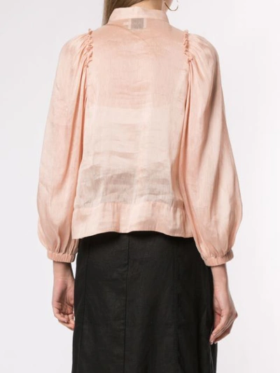 Shop Aje Balloon Sleeves Blouse In Neutrals