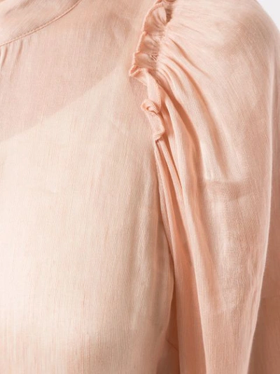 Shop Aje Balloon Sleeves Blouse In Neutrals