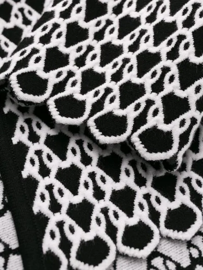 Shop Antonino Valenti Geometric Cropped Cardigan In White