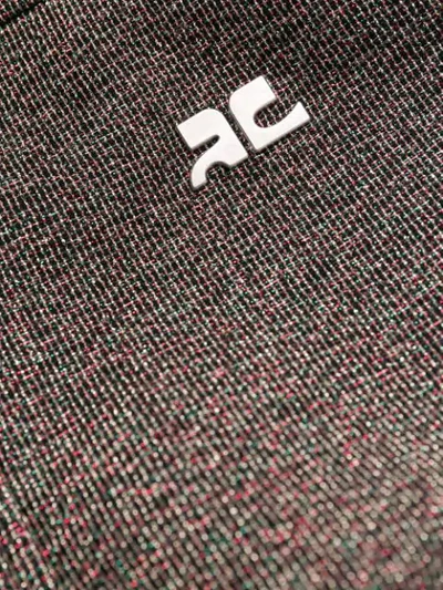 Shop Courrèges Iconic Logo Jacket In Black