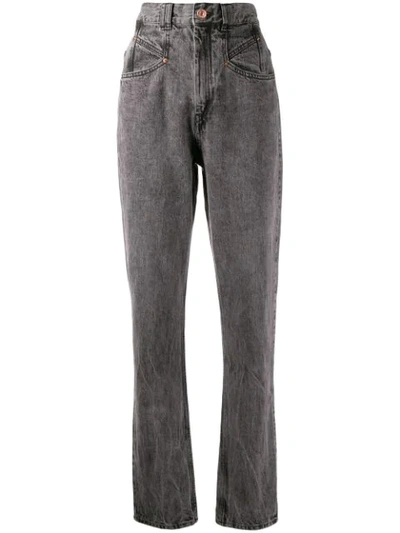 Shop Isabel Marant Dorsya High Waist Jeans In Grey