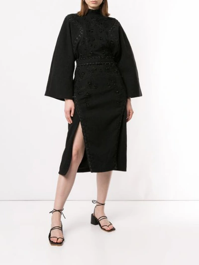 Shop Acler Henning Woven Dress In Black