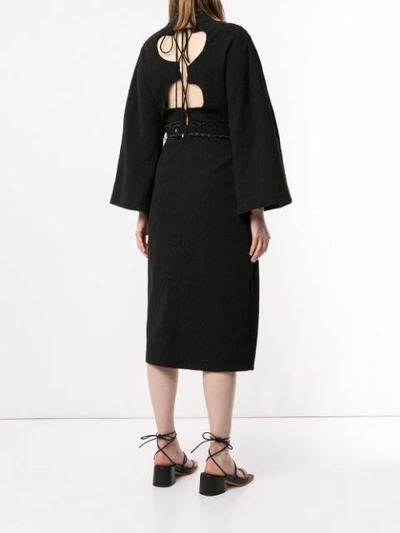 Shop Acler Henning Woven Dress In Black