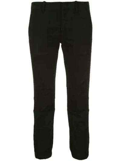 PLAIN SLIM CROPPED TROUSERS