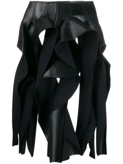 Shop Comme Des Garçons Oversized Ruffle Skirt In Black