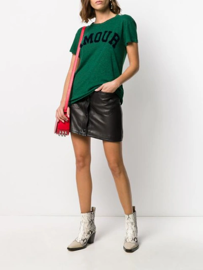 Shop Zadig & Voltaire Amour Crewneck T-shirt In Green