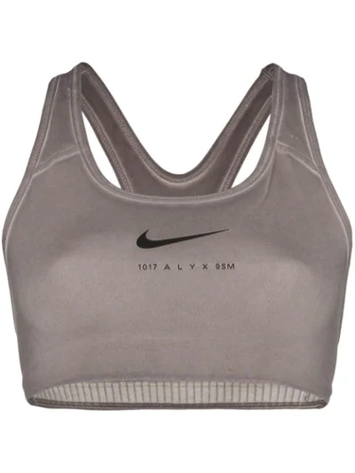 Shop Alyx 1017  9sm Nike X1017  9sm Sports Bra - Grey