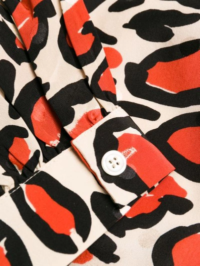 Shop Essentiel Antwerp Leopard Print Wrap Dress In Neutrals