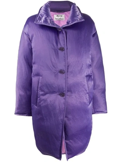 Shop Acne Studios Cocoon Down Coat In Ade-violet Purple