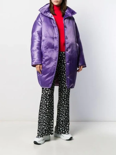 Shop Acne Studios Cocoon Down Coat In Ade-violet Purple