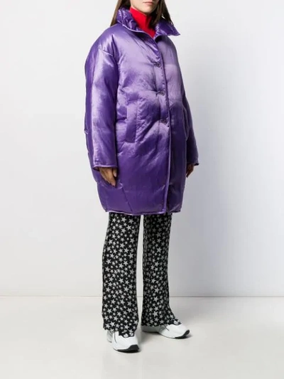 Shop Acne Studios Cocoon Down Coat In Ade-violet Purple