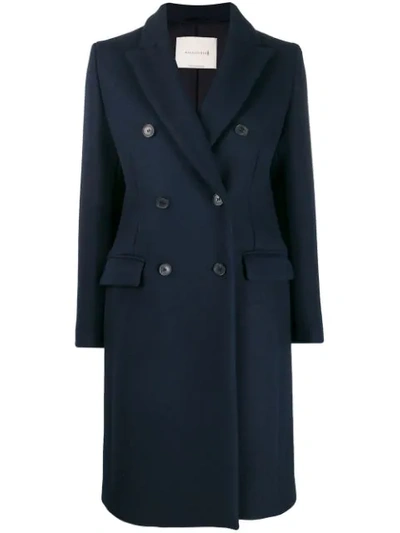 Shop Mackintosh Alloa Dark Navy Wool Chesterfield Coat Lm-1003f In Blue