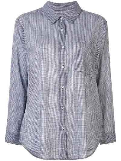Shop 7 For All Mankind Oversized Gingham Shirt In Black