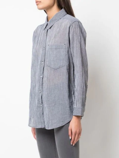 Shop 7 For All Mankind Oversized Gingham Shirt In Black