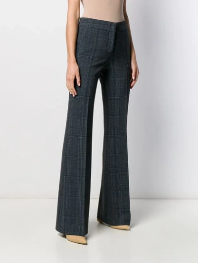 Shop Piazza Sempione High Waisted Flared Trousers In Blue