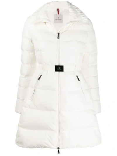 Shop Moncler Hooded Puffer Jacket In White