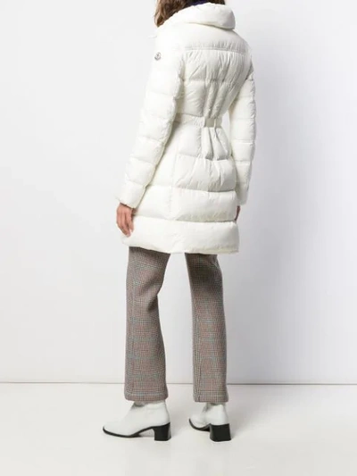 Shop Moncler Hooded Puffer Jacket In White