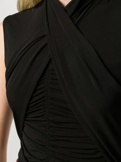 Shop Ben Taverniti Unravel Project Ruched Detail Blouse In Black