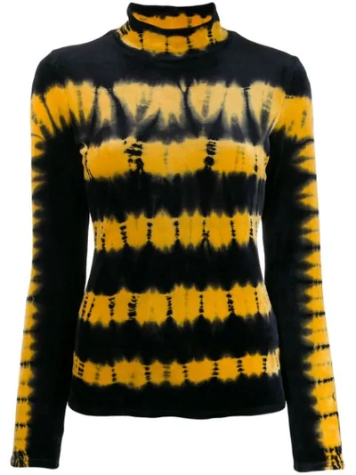 Shop Proenza Schouler Tie-dye Roll Neck Top - Schwarz In Black